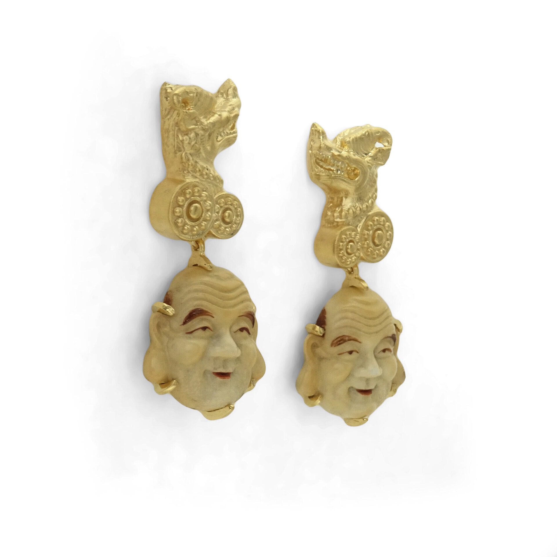 Pendientes divinidades dios Hotei 2