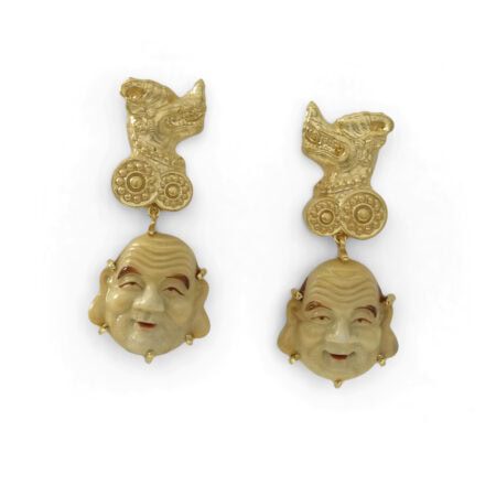 Pendientes divinidades dios Hotei